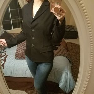 Size 8 Banana Republic black wool blazer w pockets